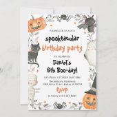Spooktacular Leuke Halloween Verjaardag uitnodigin Kaart (Voorkant)