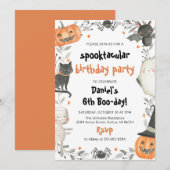 Spooktacular Leuke Halloween Verjaardag uitnodigin Kaart (Voorkant / Achterkant)