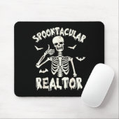 Spooktacular makelaar grappig skelet Halloween Muismat (Met muis)