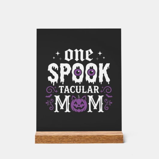 Spooktacular Moeder Halloween Ontwerp_1 Acryl Bord (Voorkant)