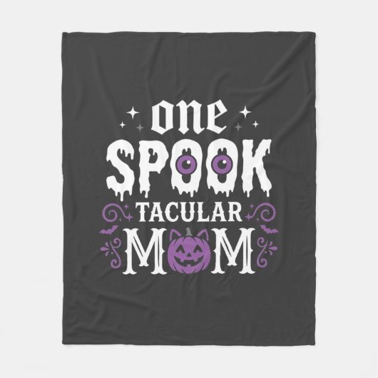 Spooktacular Moeder Halloween ontwerp_1 Fleece Deken (Voorkant)