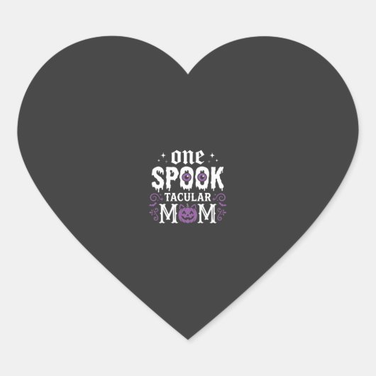 Spooktacular Moeder Halloween Ontwerp_1 Hart Sticker (Voorkant)