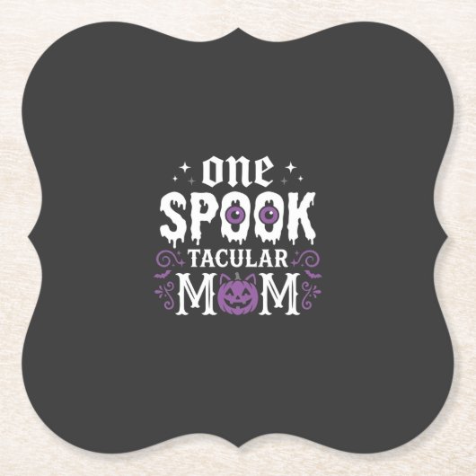 Spooktacular Moeder Halloween Ontwerp_1 Kartonnen Onderzetters (Voorkant)