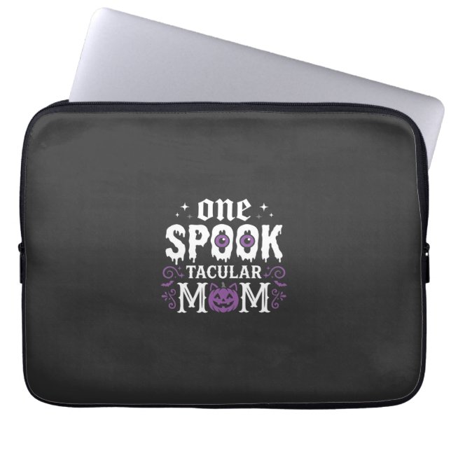 Spooktacular Moeder Halloween ontwerp_1 Laptop Sleeve (Voorkant)