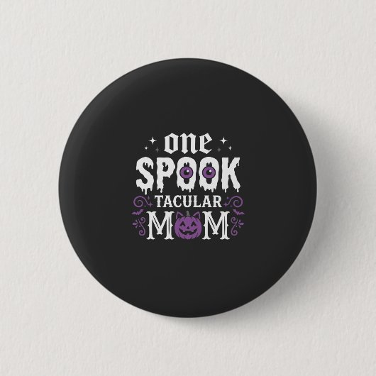 Spooktacular Moeder Halloween Ontwerp_1 Ronde Button 5,7 Cm (Voorkant)