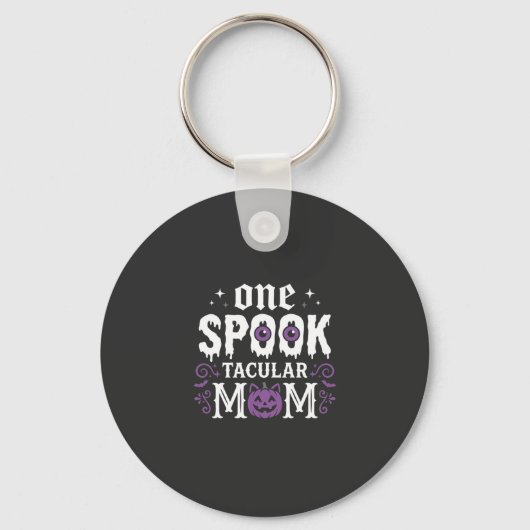 Spooktacular Moeder Halloween Ontwerp_1 Sleutelhanger (Voorkant)