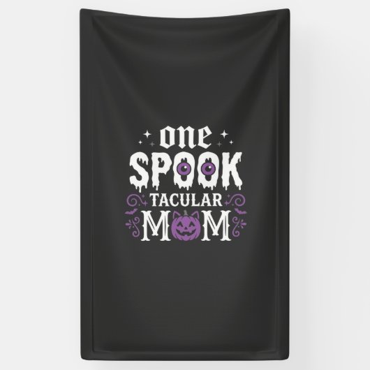 Spooktacular Moeder Halloween ontwerp_1 Spandoek (Verticaal)