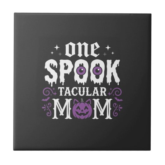 Spooktacular Moeder Halloween ontwerp_1 Tegeltje (Voorkant)