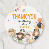 Spooktacular Monsters Halloween Kostuum Verjaardag Bedankjes Labels (Voorkant)