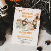 Spooktacular Monsters Halloween Kostuum Verjaardag Kaart