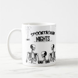 Spooktacular Nights Happy Halloween Funny Skull Koffiemok