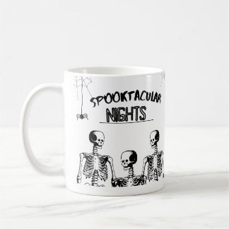 Spooktacular Nights Happy Halloween Funny Skull Koffiemok