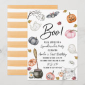 Spooktacular Party Eerste Verjaardag Baby shower Kaart (Voorkant / Achterkant)