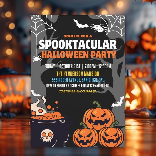Spooktacular Party Funny Halloween Kaart