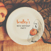 Spooktacular Party Halloween Ghost Boy Birthday Papieren Bordje