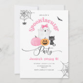 Spooktacular party meisje Halloween verjaardag Kaart (Voorkant)