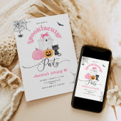 Spooktacular party meisje Halloween verjaardag Kaart