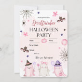 Spooktacular Pastel Cute Ghosts Halloween Party Kaart (Voorkant)