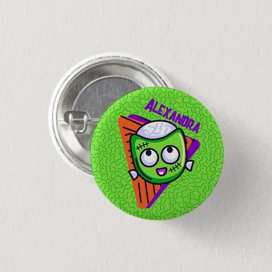 Spooktacular Personalized Zombie Button (Voorkant /achterkant)