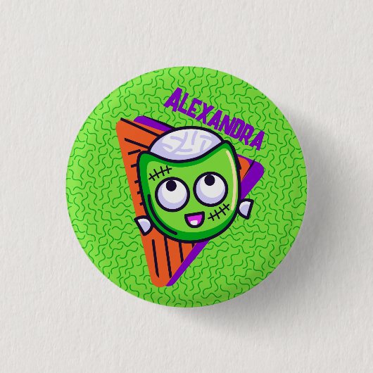Spooktacular Personalized Zombie Button (Voorkant)