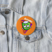 Spooktacular Personalized Zombie Button - orange (In situ)