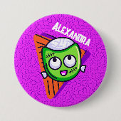 Spooktacular Personalized Zombie Button - purple (Voorkant)