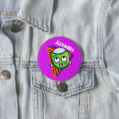 Spooktacular Personalized Zombie Button - purple (In situ)