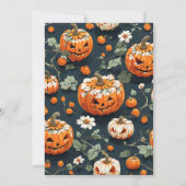 spooktacular pompoen Halloween kinderen verjaardag Kaart (Achterkant)