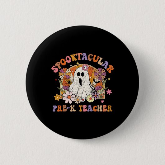 Spooktacular Pre-K leraar Happy Halloween Matchin Ronde Button 5,7 Cm (Voorkant)