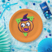 Spooktacular Pumpkin Halloween Plates - Orange Papieren Bordje (Feest)