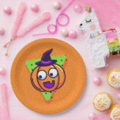 Spooktacular Pumpkin Halloween Plates - Orange Papieren Bordje (Feest)
