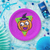 Spooktacular Pumpkin Halloween Plates - Purple Papieren Bordje (Feest)