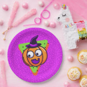 Spooktacular Pumpkin Halloween Plates - Purple Papieren Bordje (Feest)