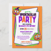 Spooktacular Pumpkins verjaardagsuitnodiging Kaart (Voorkant)