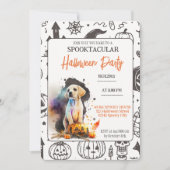 Spooktacular Puppy Halloween Party Uitnodigingen (Voorkant)