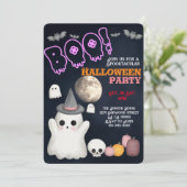 Spooktacular schattige Halloween feestuitnodiginge Kaart (Staand voorkant)