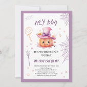 Spooktacular Schattige Halloween Meisje 5e Verjaar Kaart (Voorkant)