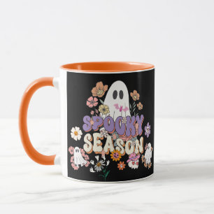 Spooktacular Schattigee Ghost Halloween Zwart Paar Mok