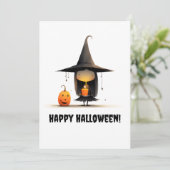 Spooktacular Schattigee heks dank u Bedankkaart (Staand voorkant)