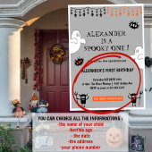 Spooktacular Spooky een Halloween 1e verjaardag Kaart