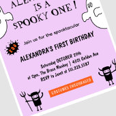 Spooktacular Spooky een Halloween 1e verjaardag Kaart