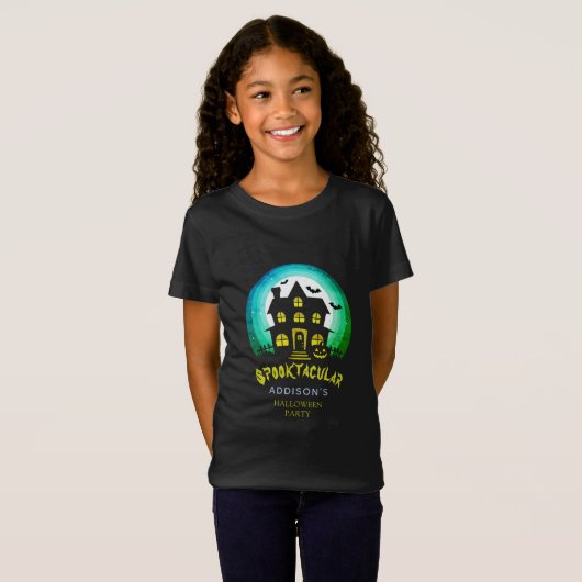 Spooktacular Spooky House Halloween Party T-shirt (Voorkant volledig)