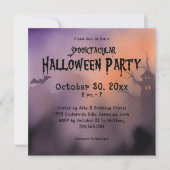 Spooktacular Spooky Night Halloween Party Kaart (Voorkant)