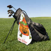 Spooktacular Swings: Halloween golfhanddoeken Golfhanddoek (Groen)