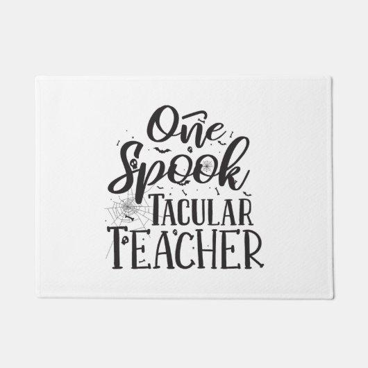 Spooktacular Teacher - Grappige Leraar Halloween Deurmat (Voorkant)