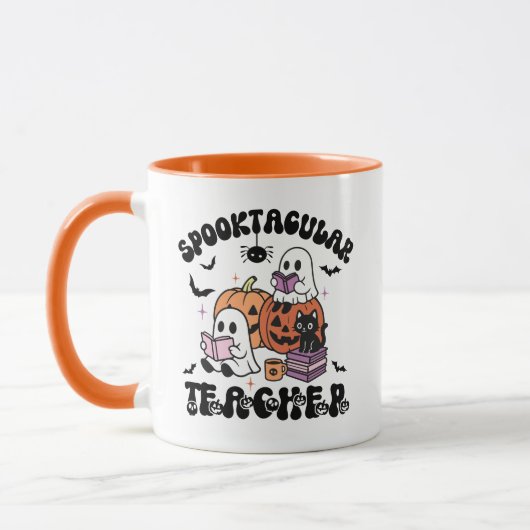 Spooktacular Teacher Halloween - Schattigee geeste Mok (Links)