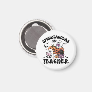 Spooktacular Teacher Schattige Ghosts Halloween Magneet
