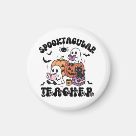 Spooktacular Teacher Schattige Ghosts Halloween Magneet