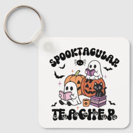 Spooktacular Teacher Schattige Ghosts Halloween Sleutelhanger