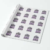 Spooktacular Vader Halloween Vintage Vector Ontwer Cadeaupapier (Uitgerold)